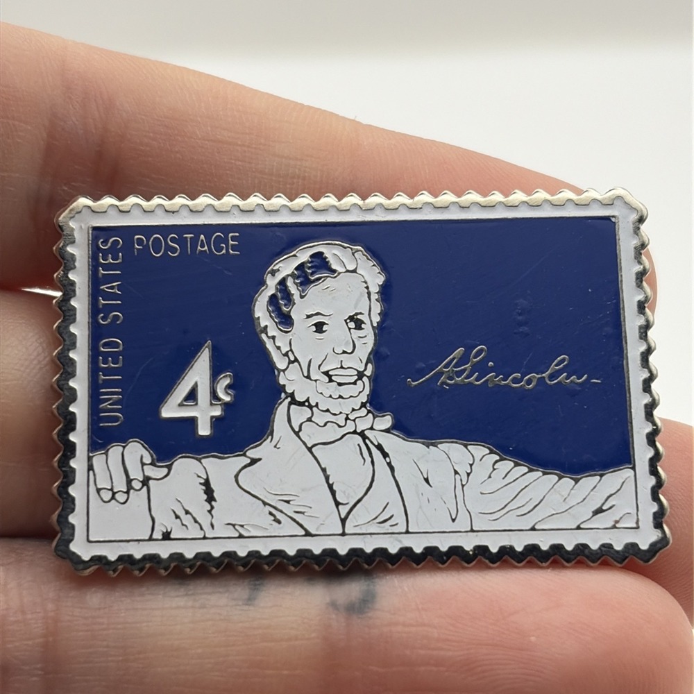 USPS United States Postal Service Stampβ Abraham Lincoln Memorial Lapel Hat Pin